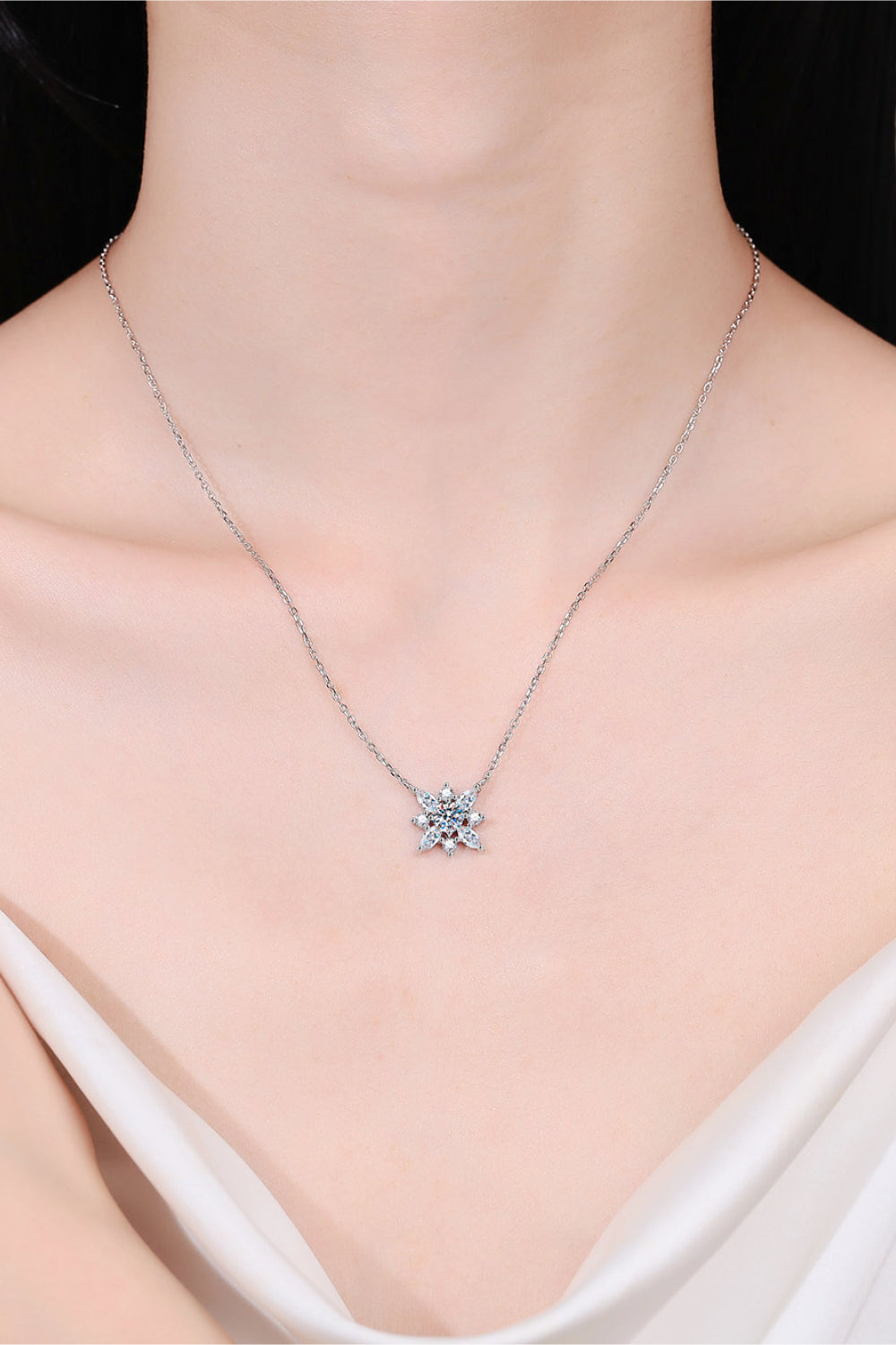 Moissanite Rhodium-Plated Necklace - Premium  from Momma Done Gone Crafty- Just $66.99! Shop now at Momma Done Gone Crafty